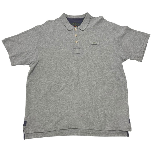Orvis Other - Orvis Polo Shirt‎ Mens XL T Gray 100% Cotton Short Sleeve Fisherman Outdoor Peru
